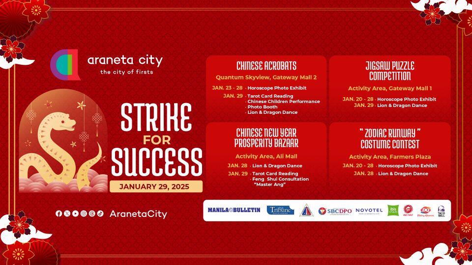 Welcome the Year of the Wood Snake with prosperity at Araneta City